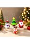 8 Pieces Full Mini Set Christmas Gifts Christmas Themed Santa Claus Deer Pine Tree Snowman - 5