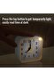 Travel Alarm Clock Battery Powered Snooze Function Night Light Quieter Bedside Alarm Clock for Children Bedroom Bathroom Kitchen White - 3
