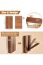 Foldable wall hooks, 2-piece set, simple wooden coat rack, suitable for hanging hats, bags and towels. - 4
