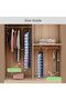 Foldable Hanging Wardrobe Organizer with 24 Rolled Pockets, Black, For Yoga Clothes, Pants & Shirts - 3