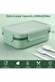 2000ml Large Bento Lunch Box with Compartments & Cutlery - 5