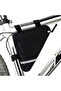 Bicycle triangle bag, bicycle front frame triangle bag, nylon waterproof triangle bag, reflective decorative bicycle tool bag - 3