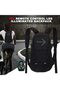 Reflective bicycle backpack 15L LED flash backpack 500mAh cycling USB rechargeable safety bag with signal light, for cycling & running, black - 5