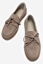 Leonelda Women's Genuine Leather Lace-Up Loafer Mink Suede - 4