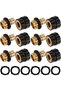 3/4 inch (approx. 1.9 cm) garden hose quick-connect, quick-connect garden hose accessories, male and female quick-release hose fittings (6-pack)