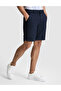 Navy Blue Slim Fit Woven Shorts 50324461-Vr033 - 4
