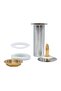 12cm Chrome Pop-Up Bathroom Sink Drain, Universal Click Clack Basin Waste, Metal Overflow Stopper - 3