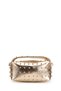 Trok Detailed Chain Strap Women's Crossbody Bag Romeo Gold Patent Leather