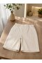 Men's Cotton Linen Textured Elastane Shorts with Pockets - 2