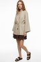 Beige Women's Jacket with Drawstring Detail Ckt02066 - 3