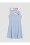 Blue Polo Collar Lilo & Stitch Embroidered Girls' Dress - 3