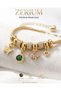 Women's Steel Charm Bracelet Premium Series with Glittering Butterfly and Heart Figures - 7