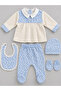 Premium Patterned 5-Piece Newborn Hospital Discharge Set – 100% Cotton (0-3 Months) - 3