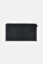 Women Leather Jet Set Travel Pouch, Black - 2