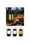 Retro LED Camping Light - One-piece design, 6-speed USB charging - White, Yellow, Flame Color - 3