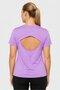 Women Sportswear Fit Short Sleeve Training T-Shirt, Purple - 3