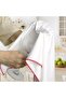 2-pack 45*60 cm lint-free microfiber wine glass polishing and cleaning cloths (white with red trim) - 3