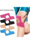 10 pre-cut kinesiology tapes for the knee joint, waterproof knee pads, elastic cotton sports tapes, for joint support, rose red. - 3