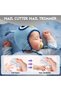 Electric 2-in-1 Nail Clipper & Filer (white), 2 speeds with light, quiet rechargeable trimmer for all ages. - 2