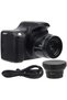 Digital SLR Camera, HD 18x Zoom Long Focal Length Portable Video Camera with 3.0 Inch LCD Screen, Standard + Wide Angle Lens for Travel