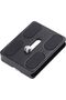 Quick-release plate for PU50 camera tripod mounting, suitable for SLR cameras, black.