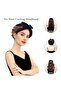 Heatless curling iron set, curling iron headband, suitable for overnight curling, includes 2 headbands and 1 clip (black). - 2