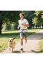 Hands-free running leash, reflective elastic waistband, dual handle controls, blue - 2