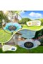 Solar Fountain Bird Bath with Olive Green Flower - Automatic and Wireless Outdoor - 4