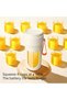Orange USB rechargeable portable blender, travel juicer, 450ml capacity, juicing cup for juice lovers and fitness enthusiasts. - 4