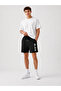 Men's Black Black Printed Elastic Waist Lace-Up Comfortable Fit Shorts - 2