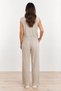 Flexible Lycra Comfortable Cut Stylish Blouse and Trousers Combination 2-Piece Set - 3