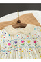 Girls Floral Embroidered Smocked A-Line Dress - 2