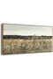 Large Wall Art Meadow Flowers Cottage Canvas with Outer Frame (60x120 cm)