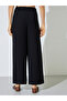 Black Wide Leg Pleated Trousers with Side Pocket - 4