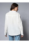 White 100% Cotton Solid Button Down Shirt - 4