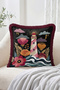 Cat, Giraffe, Lighthouse and Forest House Themed Set of 4 Fringed-Tasseled Throw Pillow Covers - 3