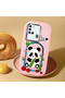 Samsung Galaxy A21S Compatible Case Camera Protector Pink Silicone Couple Phone Case Panda Pattern - 2