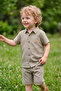 Boys' Summer Shirt Shorts Set 100% Cotton Short Sleeve 2-5 Years Old - 7