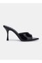 Women's Patent Leather Pointed Toe Heeled Evening Dress Slippers Stylish Evening Shoes - 2