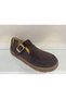 Genuine Leather Suede Rubber Sole Buckle Strap Casual Women's Shoes - 2