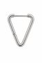 Unisex Silver Color Medium Size Surgical Steel Triangle Hoop Earring 1 Piece - 2