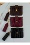 Shiny Crocodile Pattern Snap Fastener Slim Mini Card Holder Wallet - 2