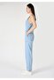 Regular Fit Women's Indigo Jean Jumpsuit - 5