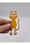 10 Pieces Wooden Cute Cat Bookmark Orange Color 3 mm Mdf Laser Cut Bookmark (10 cm) - 2