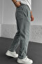 Men's Light Smoked Baggy Sweatpants 3 Thread Oversize Straight Leg with Back Pockets (Original Quality) - 4