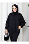 Rubber Detailed Front Patched Hijab Jacket Rc3137 - 7