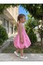 Girl's Pink Floral Balloon Puffy Birthday Evening Dress - 3