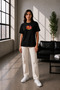 Unisex Oversize Embroidered Iron Man Design 100% Cotton T-Shirt - 6