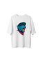 Men's Oversize T-Shirt Punk Aesthetic Cat Bandana Mouth Lightning Motif Art Print Casual Comfortable - 2