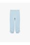 Cotton Shaped Jogger Sweatpants with Bowknot and Elastic Waistband - 4